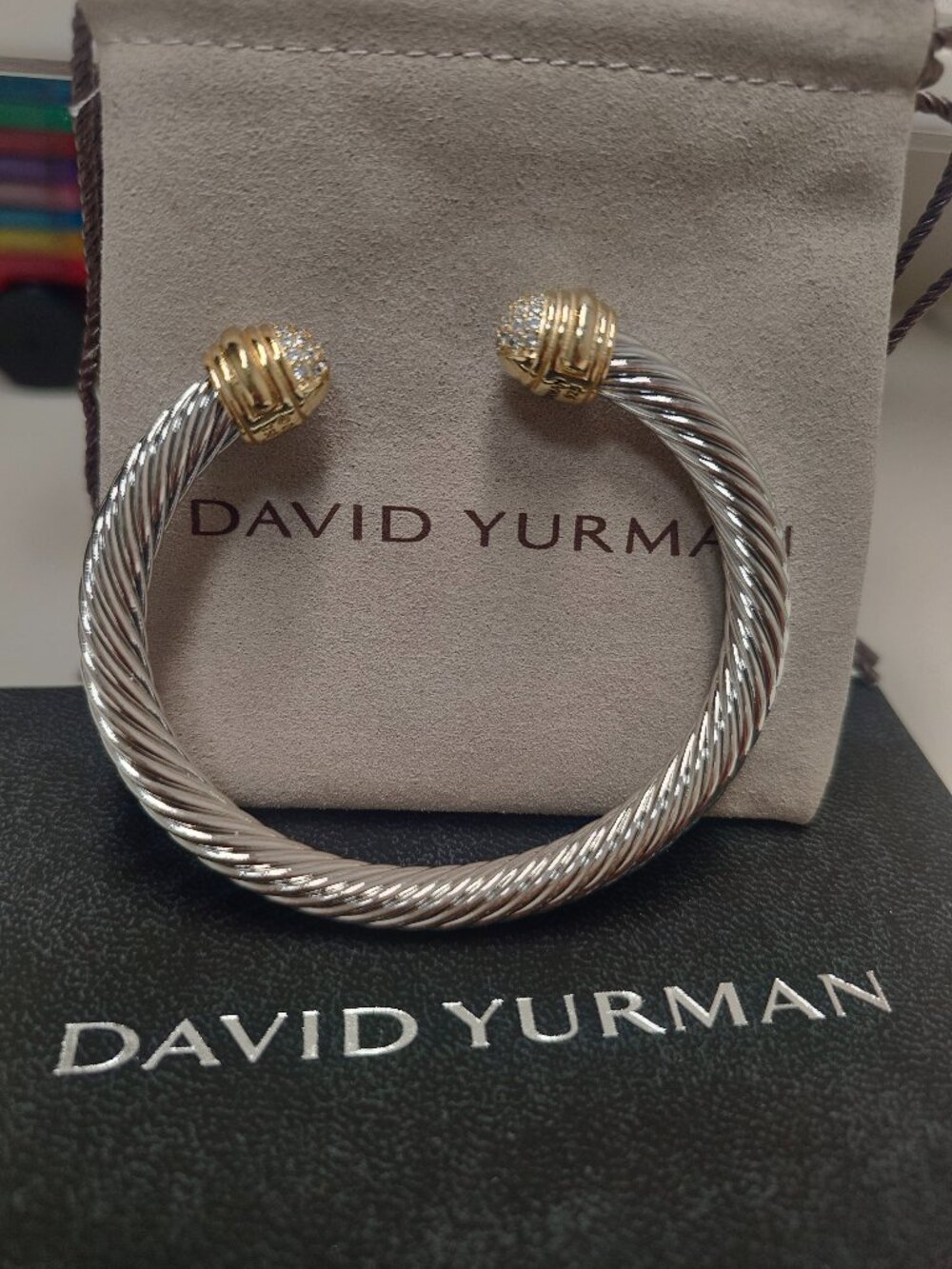 DAVID YURMAN Twisted Rope Diamond Bracelet